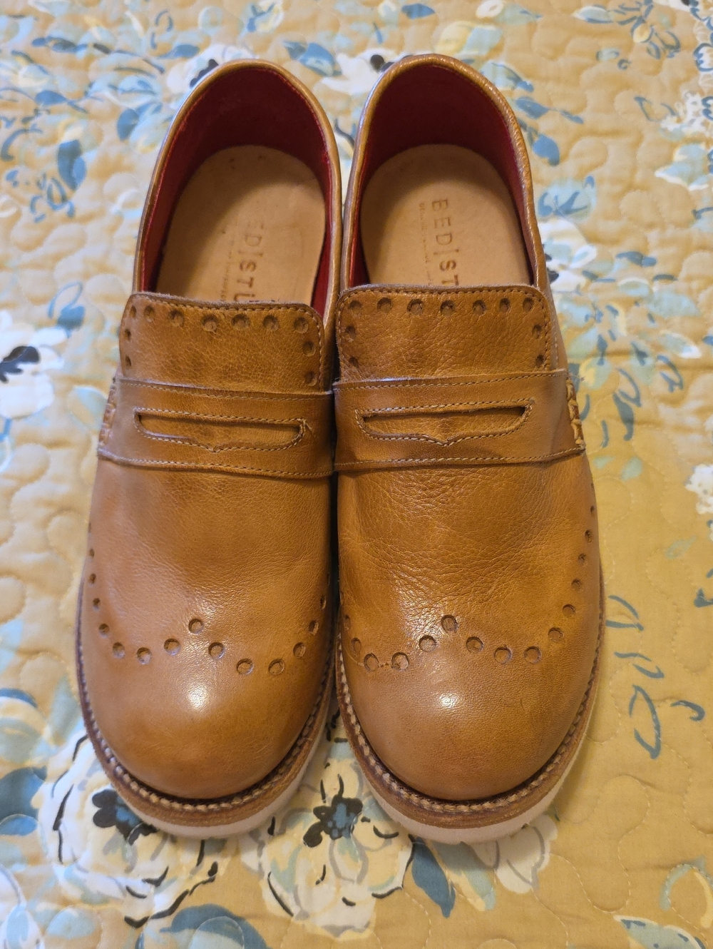 Bed Stu Women's Tan Leather Penny Loafers